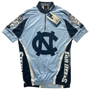 NEW North Carolina Tar Heels UNC $80 MSRP DE MARCHI Men’s Cycling READ Jersey M
